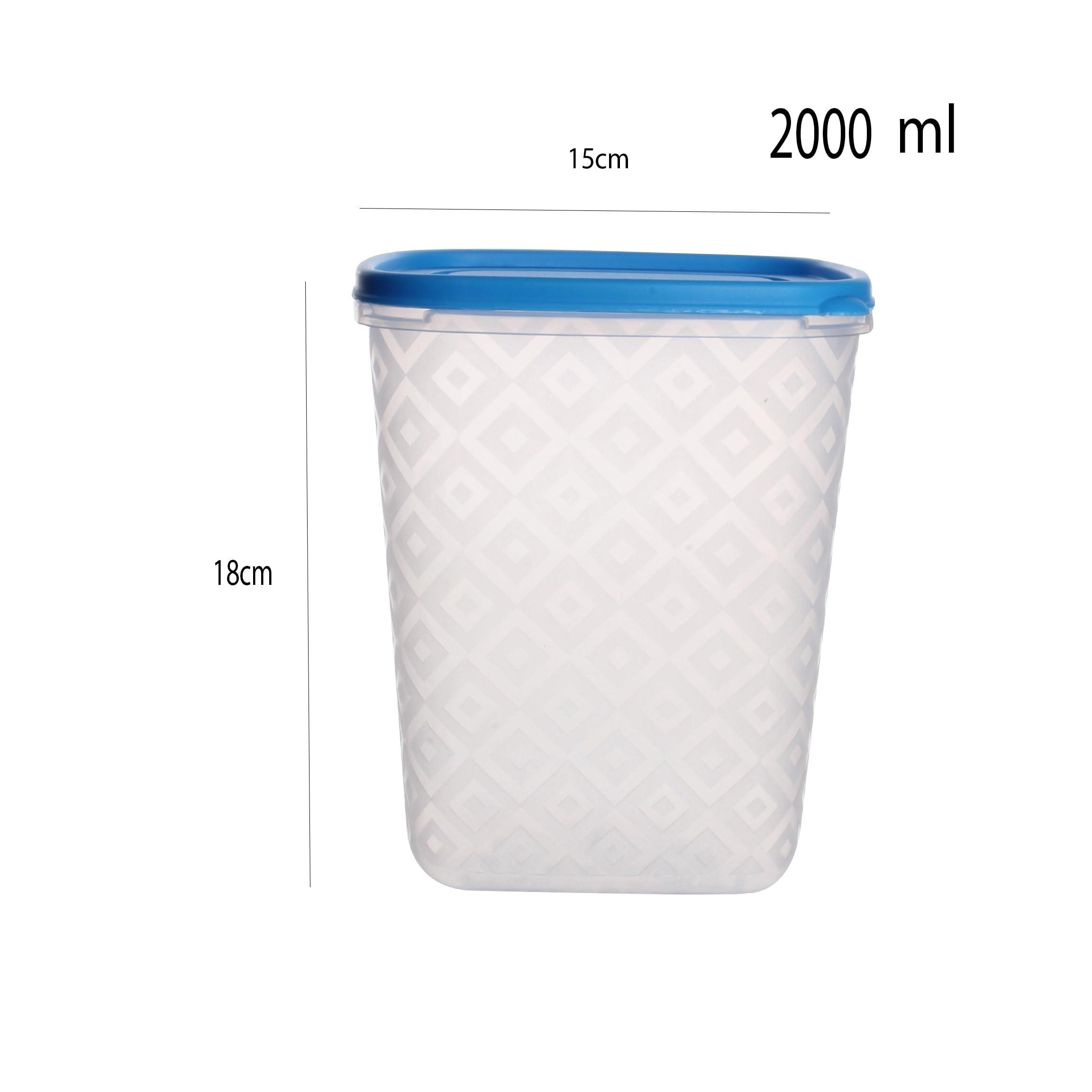 2000ml Airtight Grocery Storage Containers | Set of 12 Plastic Jars for Kitchen & Fridge Organization 3