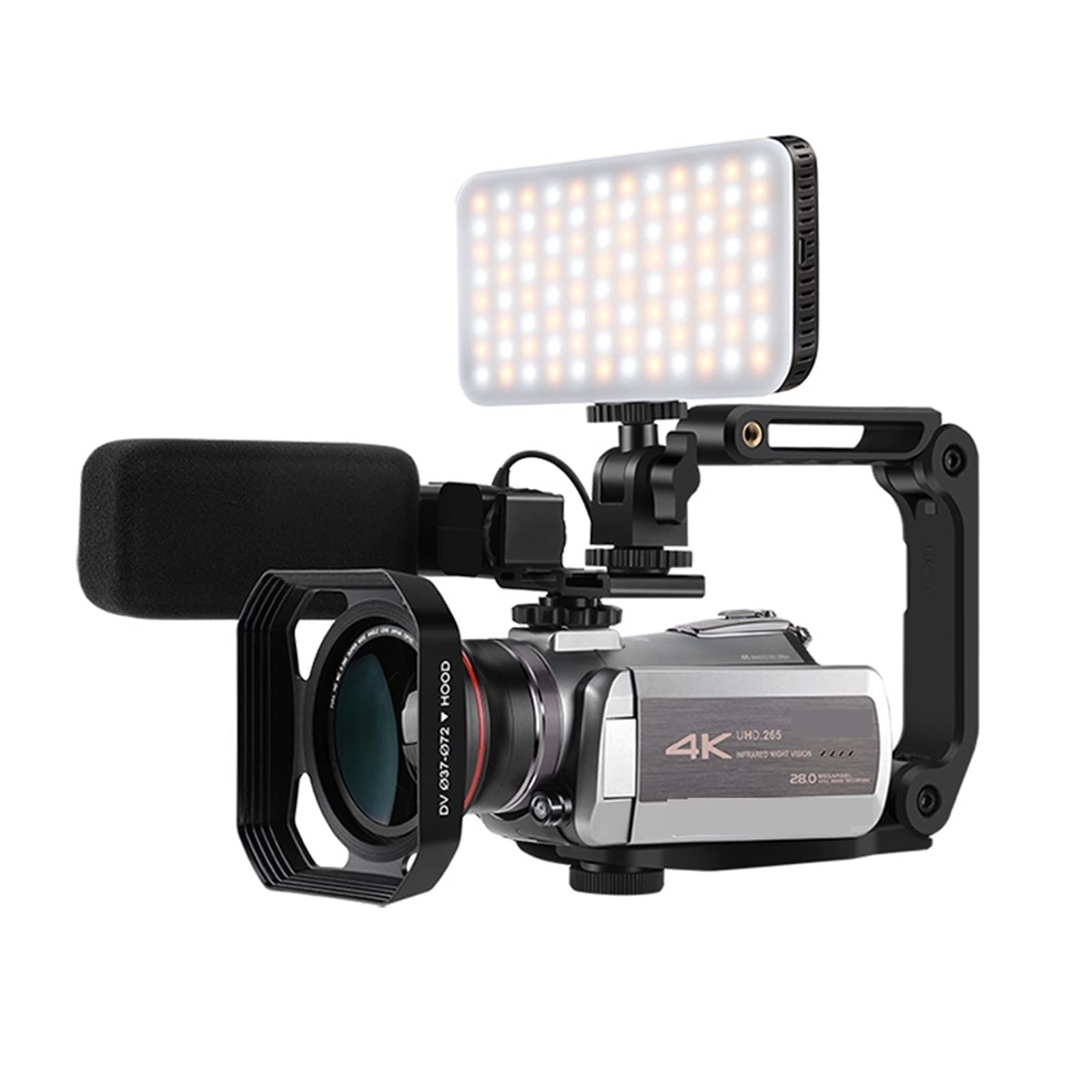Caméra vidéo Caméscope Vlog caméra caméscope 4K Professionnel 64X Zoom numérique IR Vision Nocturne for Le Tournage vidéo de Blogueur(Standard)