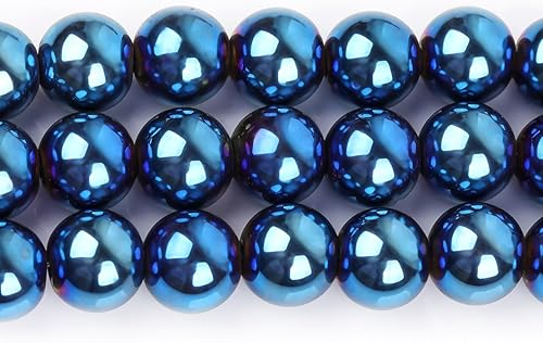 Miniatura 5 de JOE FOREMAN Cuentas sueltas semipreciosas redondas de hemaita negra natural de 0.079 pulgadas para hacer joyas, 15 pulgadas, hilo de cuentas hecho a