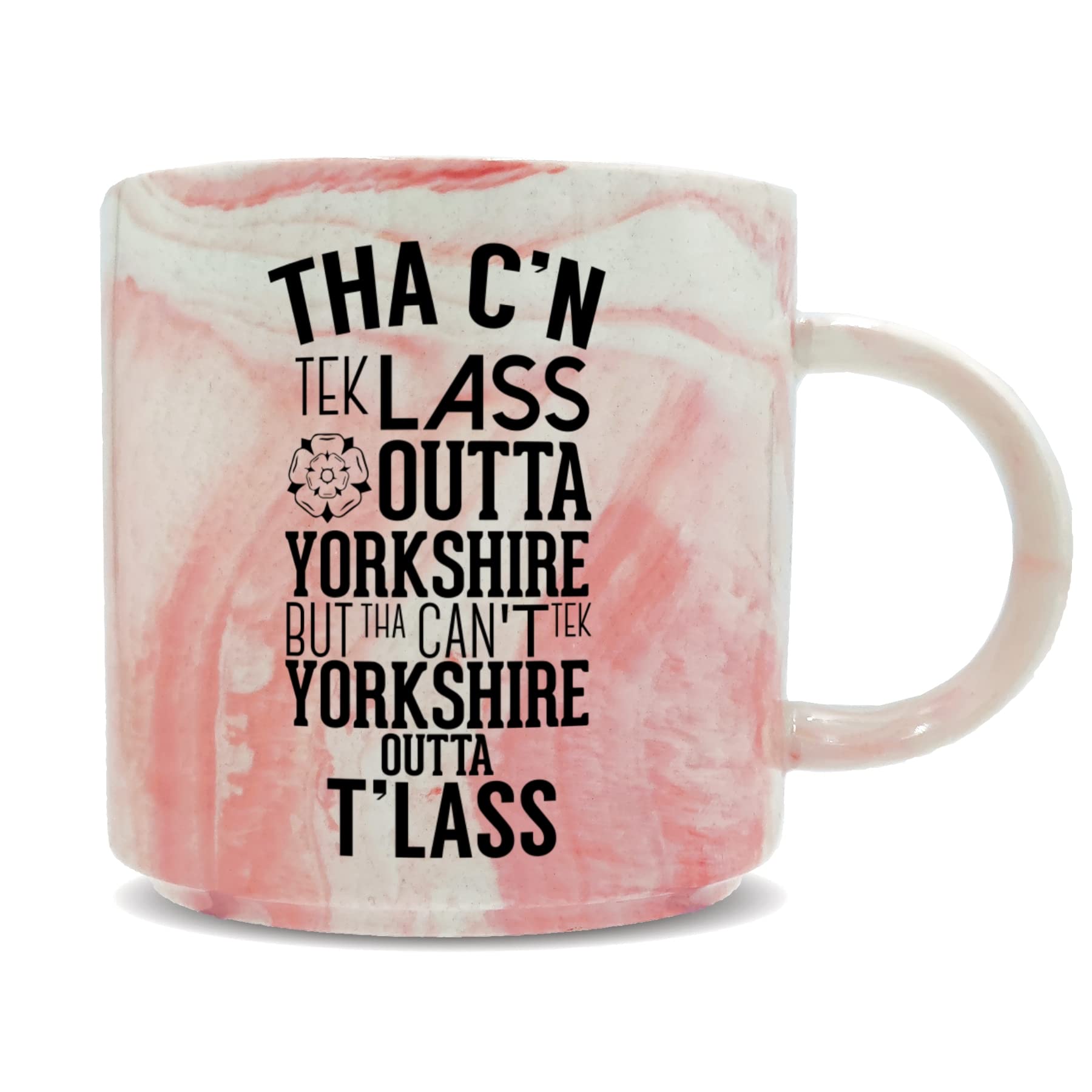 Hippowarehouse Tha c'n tek Lass Outta Yorkshire but tha Can't tek Yorkshire Outta t'lass Printed Mug Various Colour Options Ceramic Cup Kitchenware 11oz