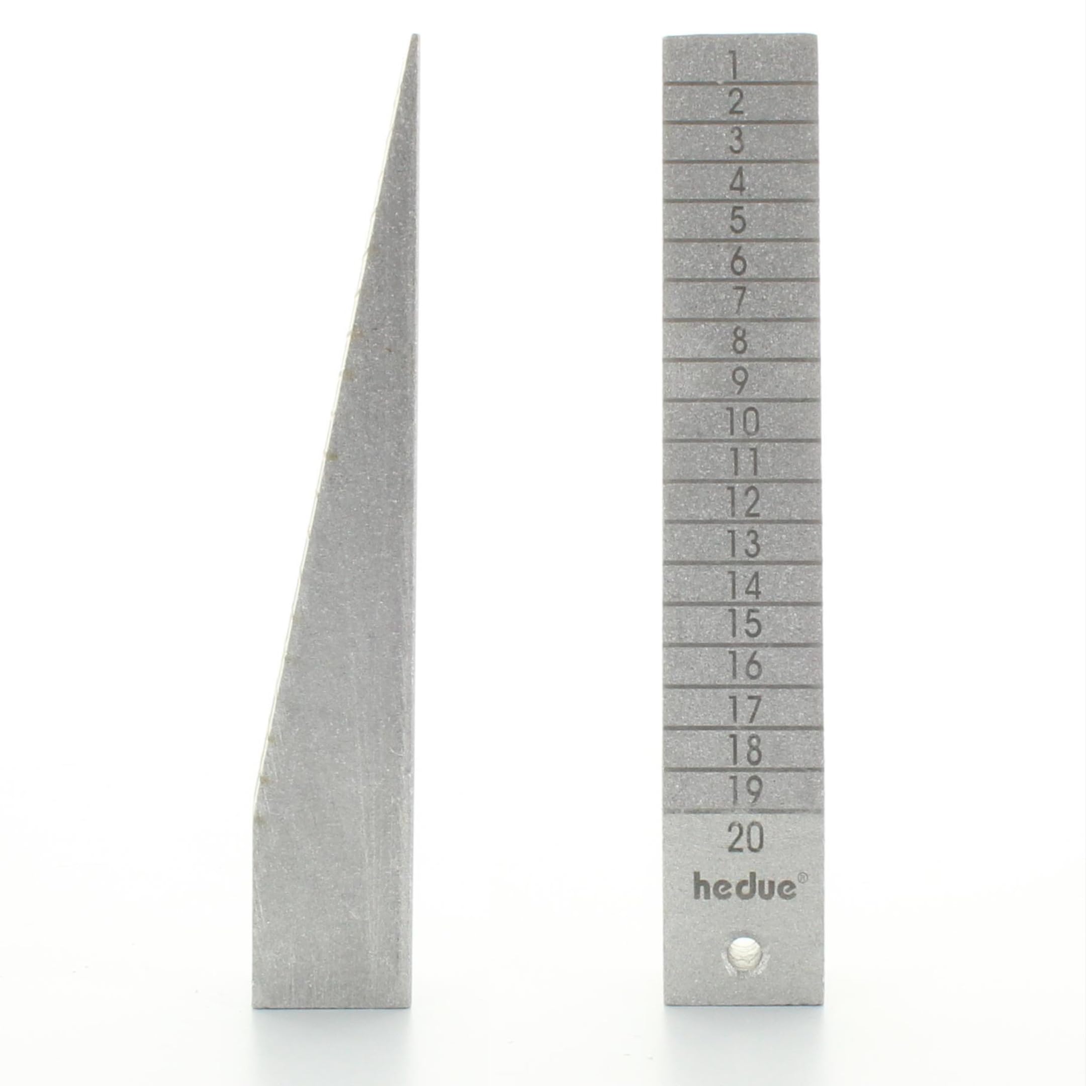 Cale de mesure S600 – cale conique pour inégalités et fentes, plage de mesure 1–20 mm, lecture 1 mm