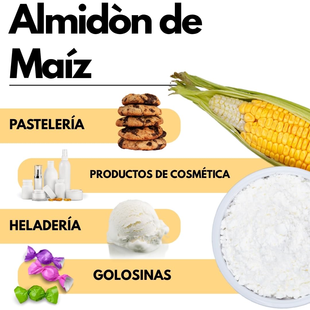 SaporePuro Almidón de Maíz Nativo 200 g – Espesante Natural para Postres, Cremas y Salsas – Sin Gluten y Vegano