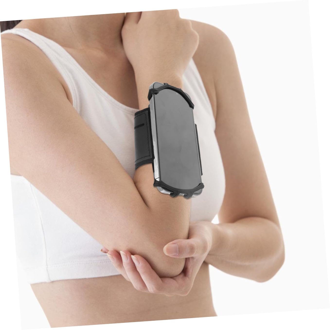 Cabilock 5 Pezzi Braccialetto Del Cellulare Sport Girevole Palestra Presa Braccio Del Telefono Fascia Da Braccio Per Cellulare Regolabile Porta Cellulare Da Polso Addominali Nero