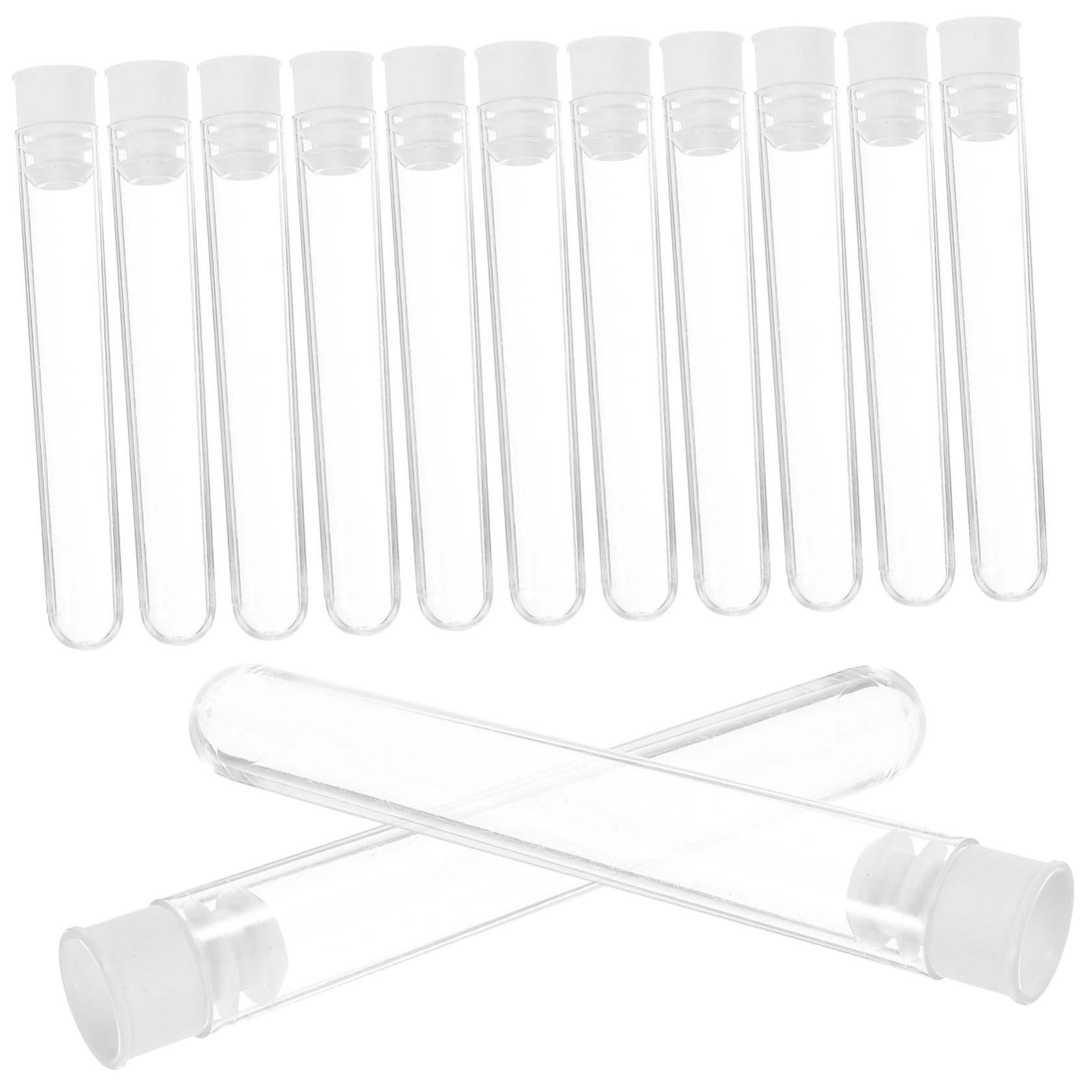 MAGICLULU 5 Set Provette Trasparenti Con Confezione Per Esperimenti Scientifici E Feste Compleanno Per Sicure E Pratiche Per Caramelle E Perline 50 Pezzi*5