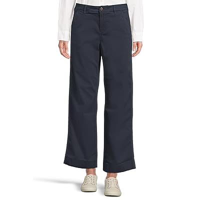 L.L.Bean Comfort Stretch Chino Mid Rise Wide Leg Pants Women