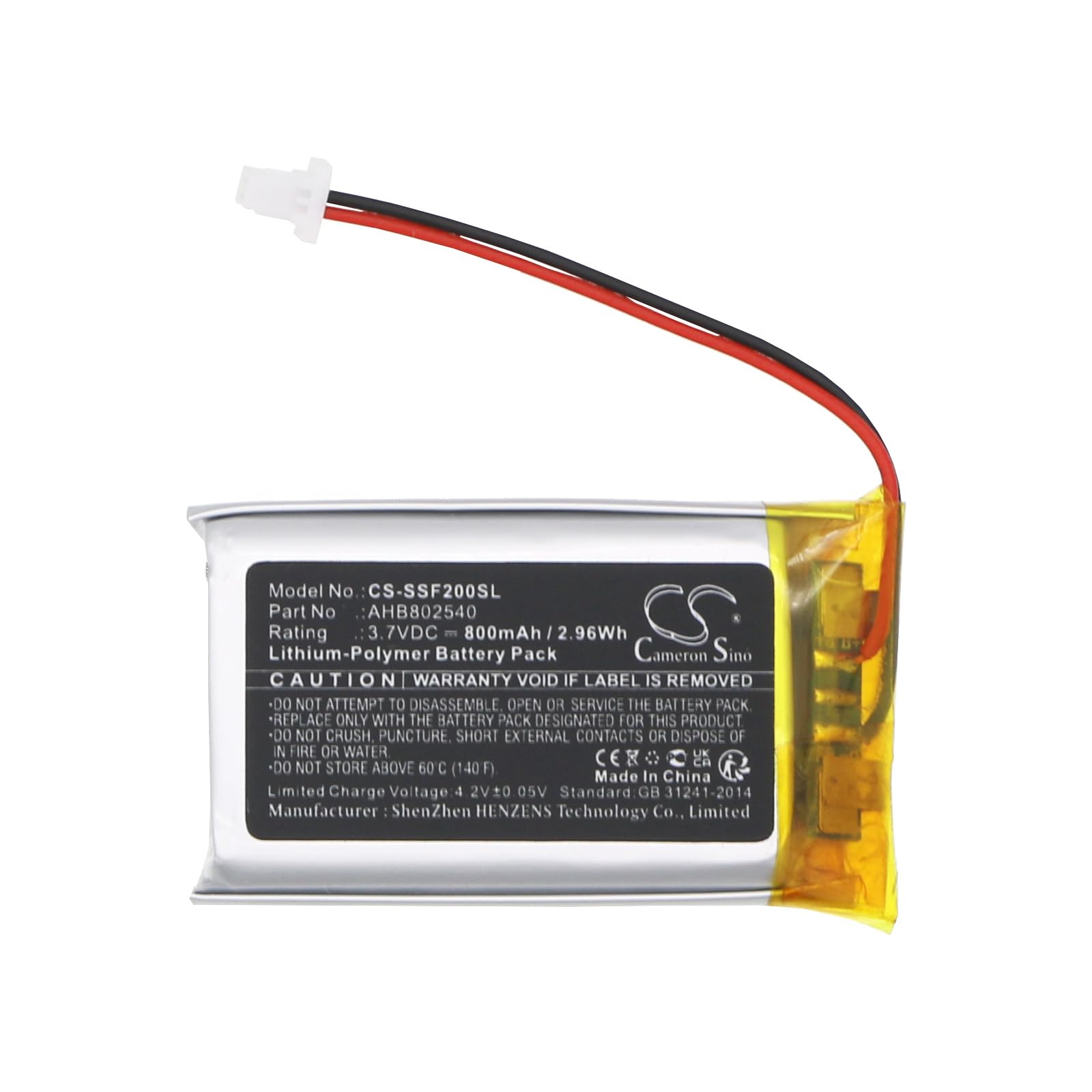 TECHTEK Batterie 800mAh Compatible avec [Sena] SF2, SF4 remplace AHB802540 FBA