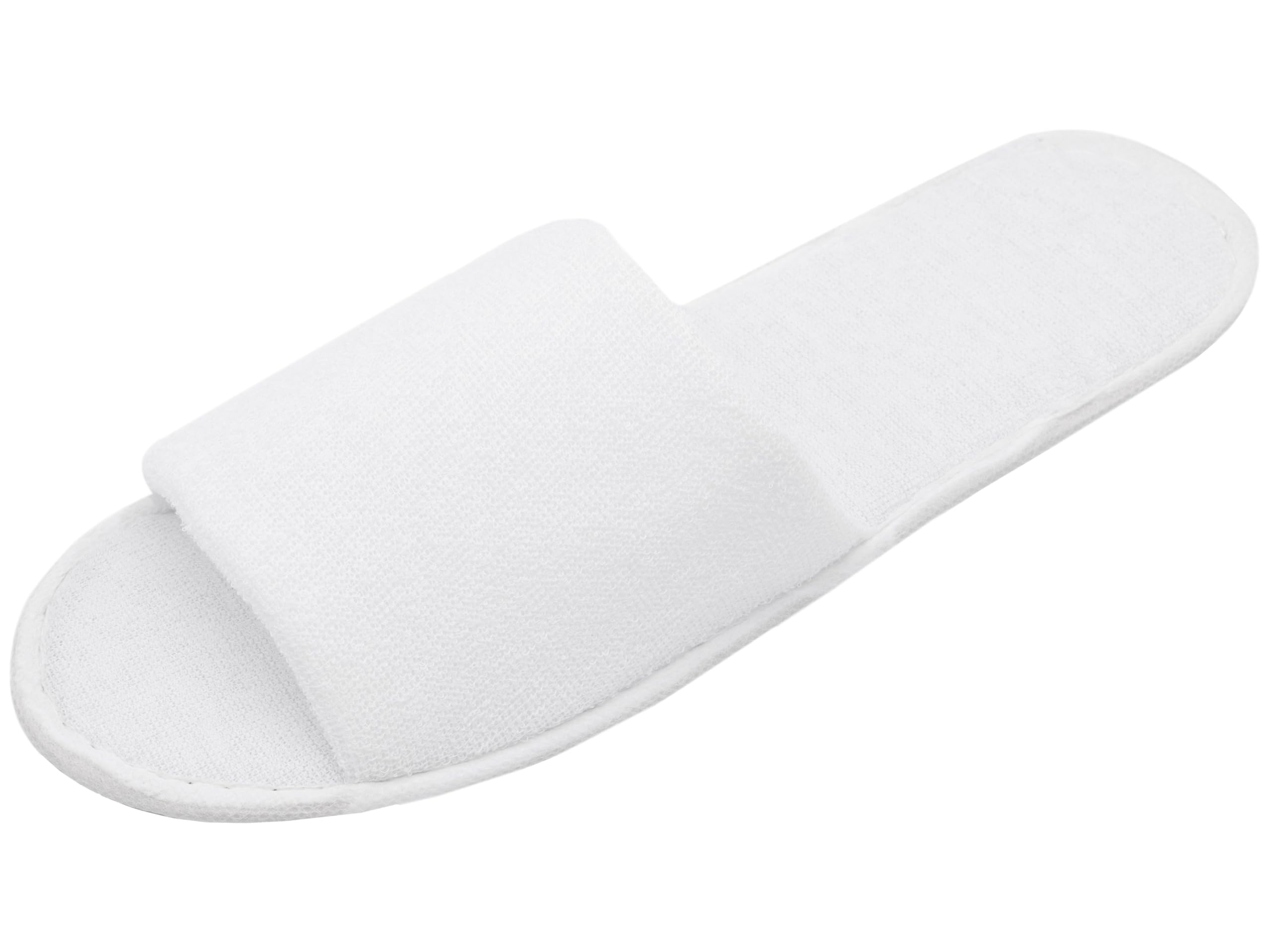 ZOLLNER Einwegslipper Gästehausschuh mit offener Spitze - Frottierslipper für Reise, Spa, Sauna und Zuhause - rutschhemmende Sohle - Einheitsgröße - Hotelqualität, 252