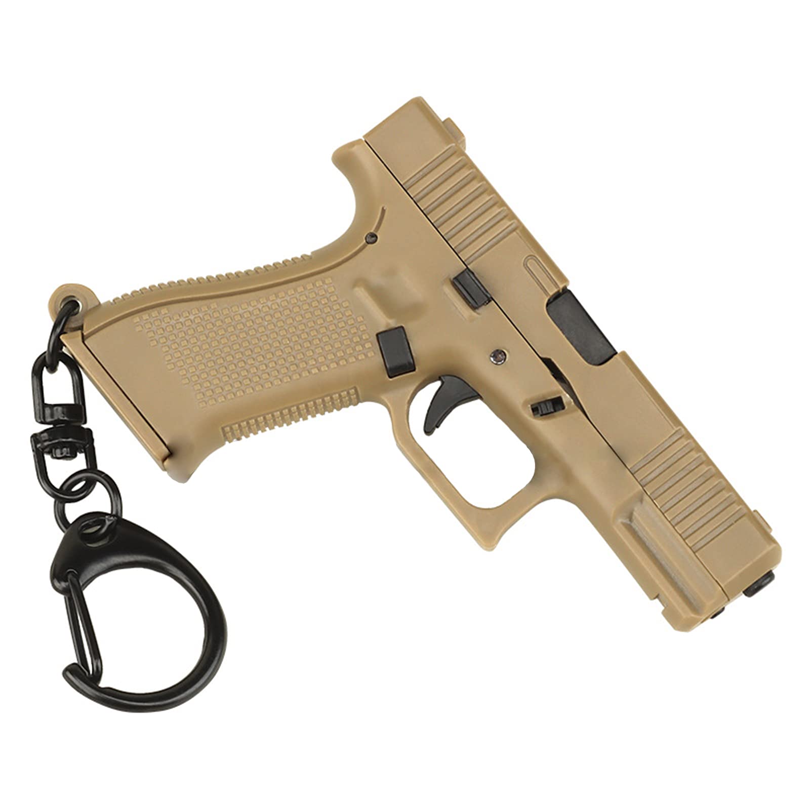 DoxiGlobalTactical Keychain Action Figure Key Rings Mini Pistol Key Rings Model Collection Gift Gun Shape Pendant for Men Army Fan