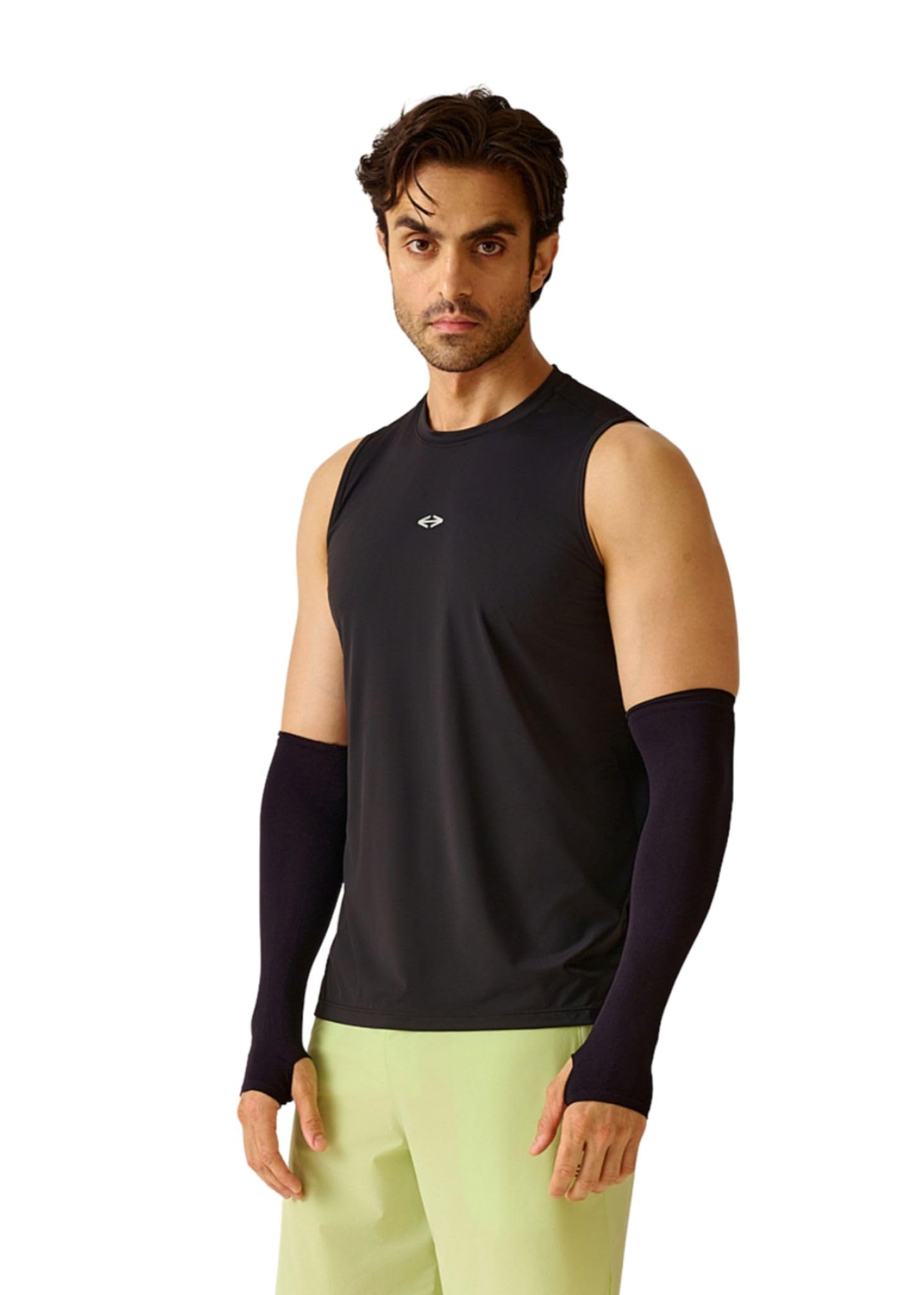 strch Nylon Men's | Regular fit Performance Tank | Tank Top | Jet Black | M-picture-10
