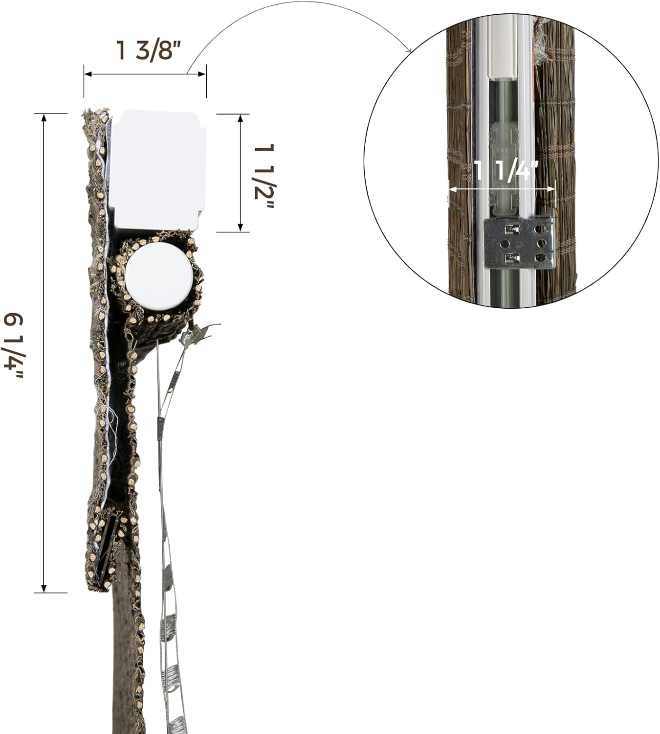 TWOPAGES Cordless Roman Blind Jute Flax Woven Roman Shade for Kitchen Windows, Custom Made Roman Window Shade Light Filtering Privacy Roman Shade, Install Hardware Included, 1 Piece, Grass Yellow