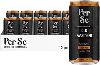 Per Se Alcohol-Free Cocktail - Old Fashioned - Smooth & Velvety Mocktails Blend with Caramel, Chocolate, Malty Tea, and Warm Spices - Non-Carbonated Craft Cocktail (12 Pack)