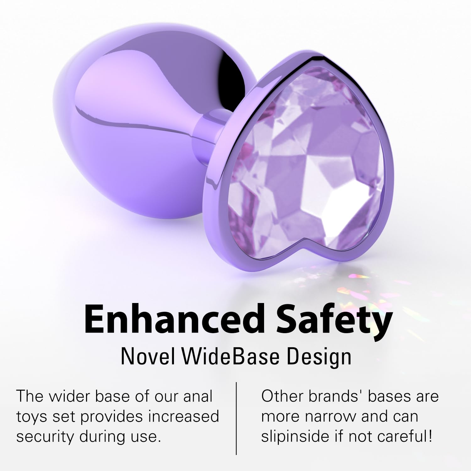 Anal Plug Beginner Set - 4 PCS Jewel Butt Plug Training Kit, Adult Anal Toys for Men, Women & Couples, Unisex Anal Trainer for Beginners to Advanced, P-Spot & Pleasure Enhancer: Heart Shaped Mixing