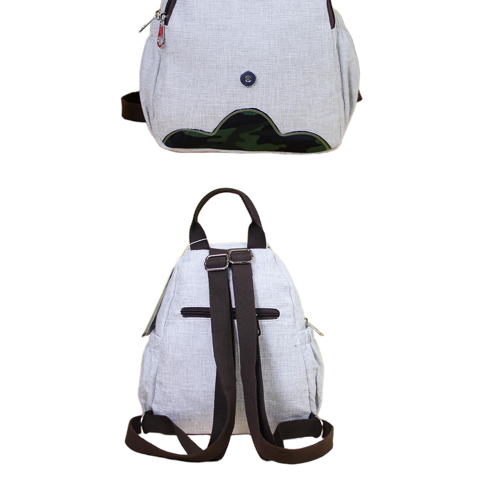 Mochila Pequeña de Cáñamo para Mujer Mochila Bohemia Pavo Real