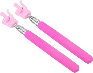PATIKIL Puntero Telescópico para Profesores, 2 Unidades, Mini Puntero de Mano para Pizarra Blanca en el Aula, Guía de Presentaciones, Entrenador, Color Rosa