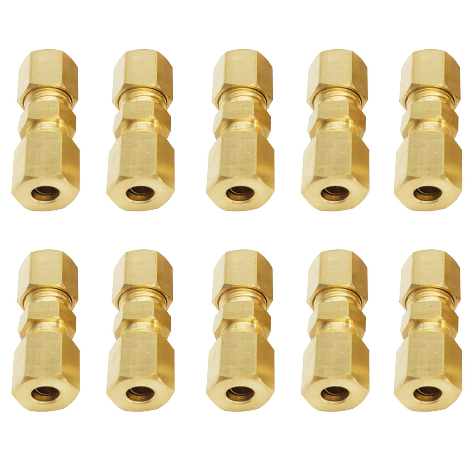 10 sztuk łączników przewodów hamulcowych, 4,75 mm 3/16", złącze przewodu hamulcowego, złącze przewodów hamulcowych bez kielichowania, łącznik do przewodu hamulcowego, mosiądz