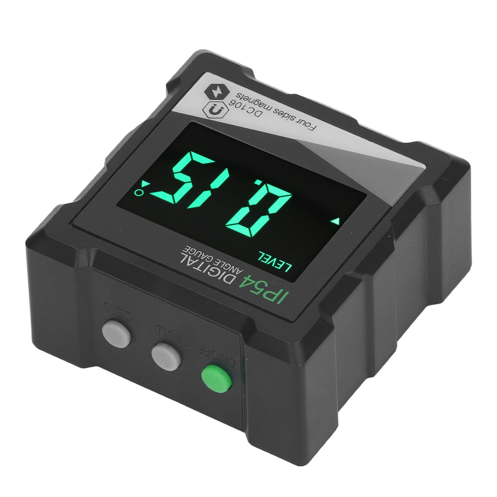 Niveau Inclinomètre Digital 4 X 90° - LCD Rétroéclairé - 4 Aimants - Mesure Absolue/relative - Portable