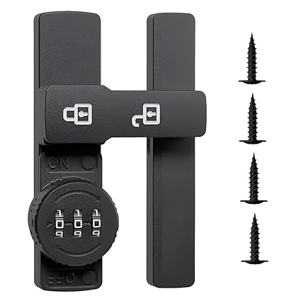 Serplex Door Latch Digital Password Lock Door Latch 180 Degree Door Latch Combination Lock Nail-Free Door Latch Door Lock Glow in Dark Lock Icon Design Heavy Duty Zinc Alloy Security Door Lock