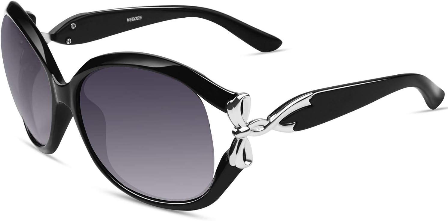 vegoos Ladies Designer Sunglasses Polarized 100% UV Protection Fashion Retro Oversized Shades for Women Small Faces