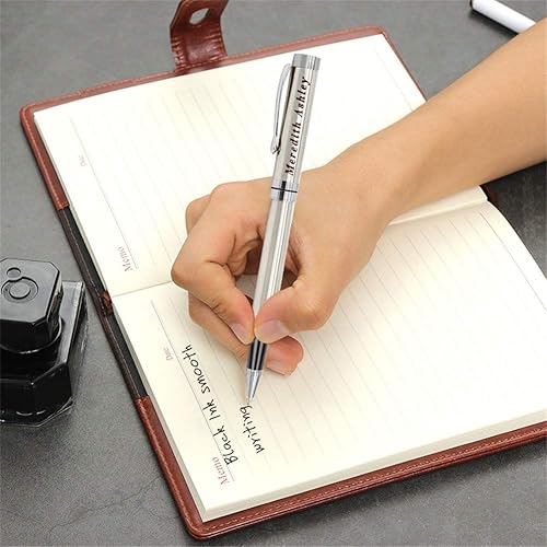 Vista 31 de Aolun Bolígrafos personalizados, bolígrafo grabado personalizado con tu nombre o mensaje, repuesto mediano recargable, regalos personalizados