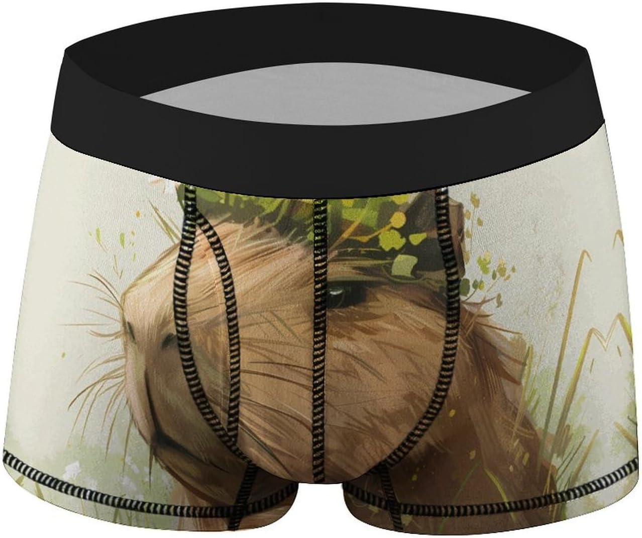 Cute Capybara Novelty Men's Trunks Soft Breathable Underwear Patterned Stretch Briefs