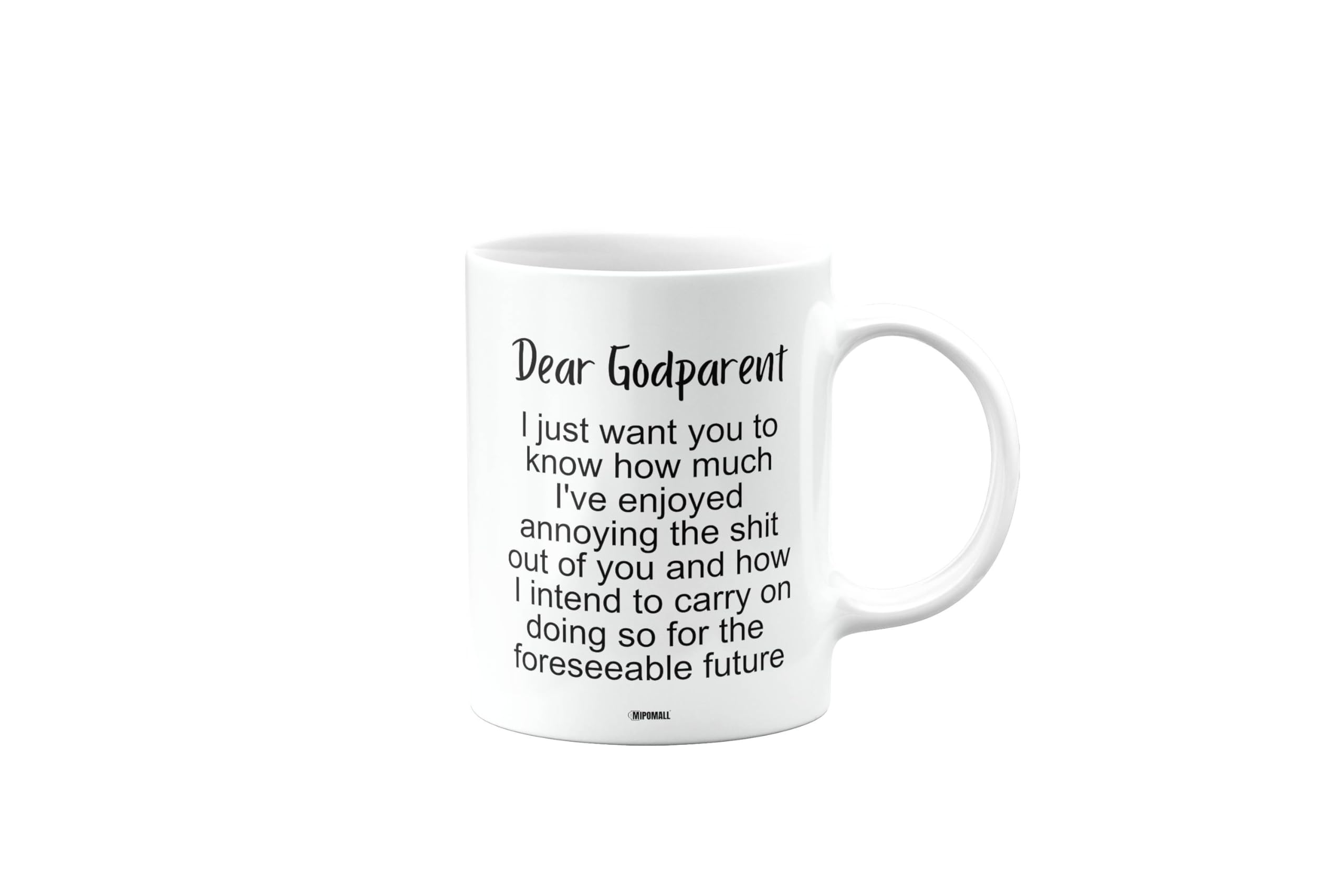 Funny Mug Present for Godparent, Dear Godparent Mug, Birthday Cup, Secret Santa, Presents for Christmas, mm-CA_190_81