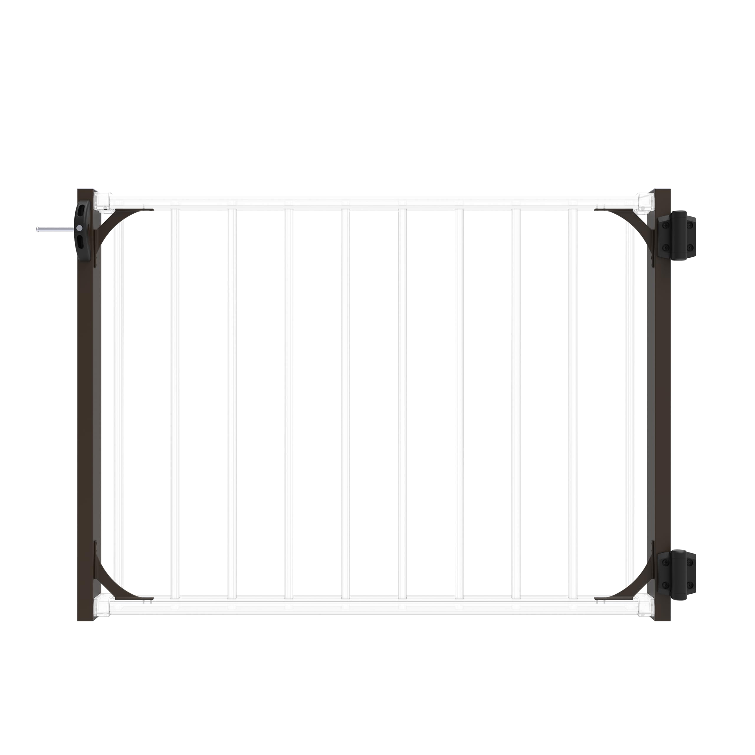 Deckorators 36 in. Weathered Brown Aluminum Rapid Rail Gate Conversion Kit