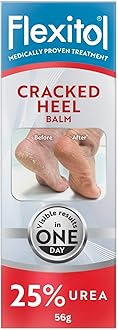 Flexitol Cracked Heel Balm, Visible Results in 1 Day, For Extremely Dry Feet & Cracked Heels, Removes Hard Skin, 25% Urea, Medically Proven Foot Cream, Suitable for Diabetics, 1 x 56g