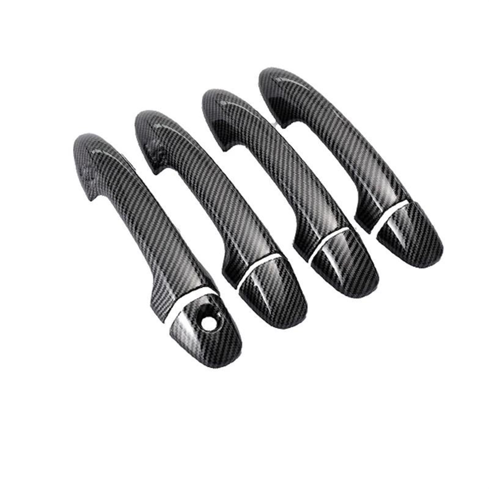 Noheeu Black A Car Door Handle Cap Decorative Outer Cover Shell For Toyota Rav4 Xa40 2013-2018(Black A)