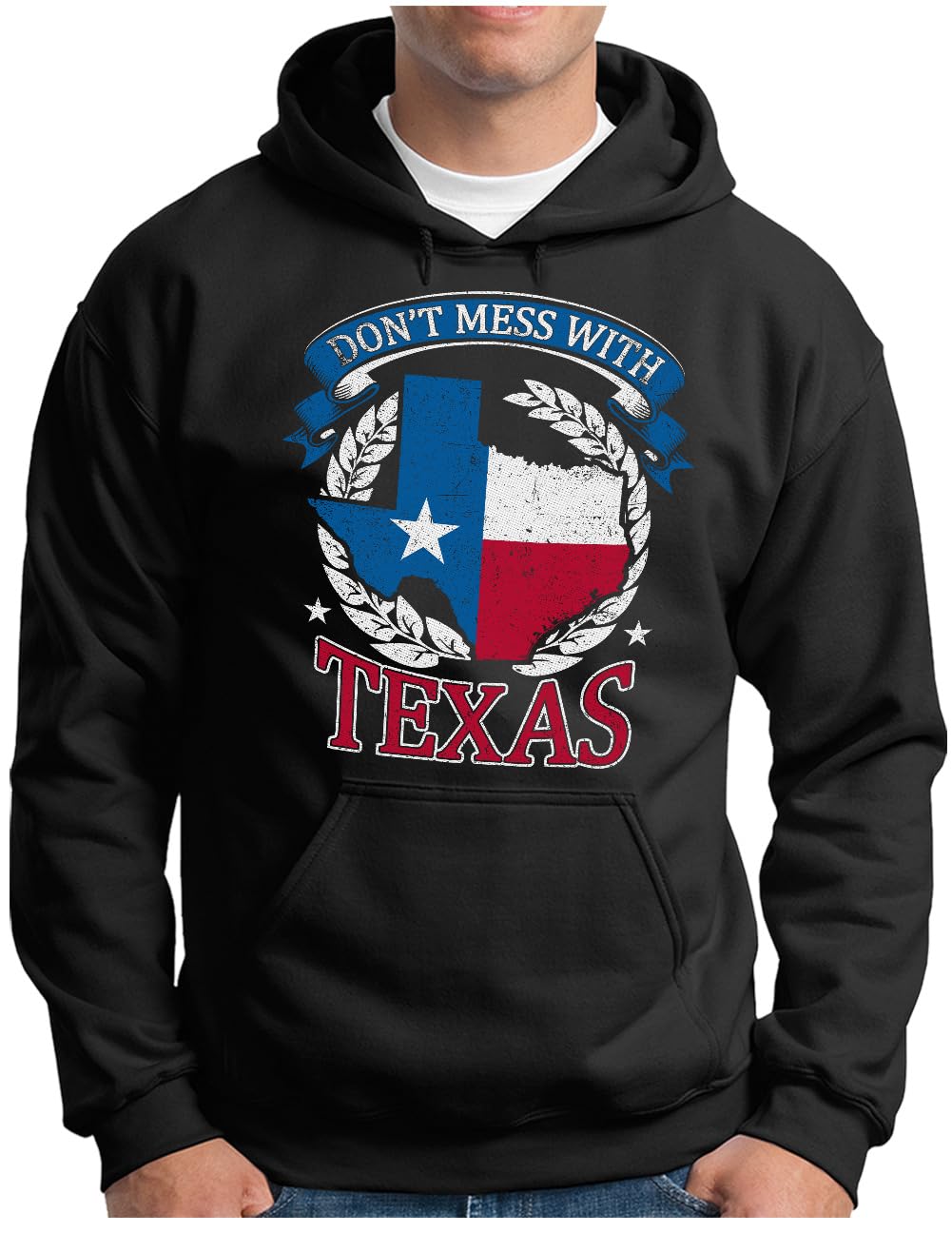 Pull à capuche Texas homme coupe confortable grande taille du S au 5XL OM3 - 5