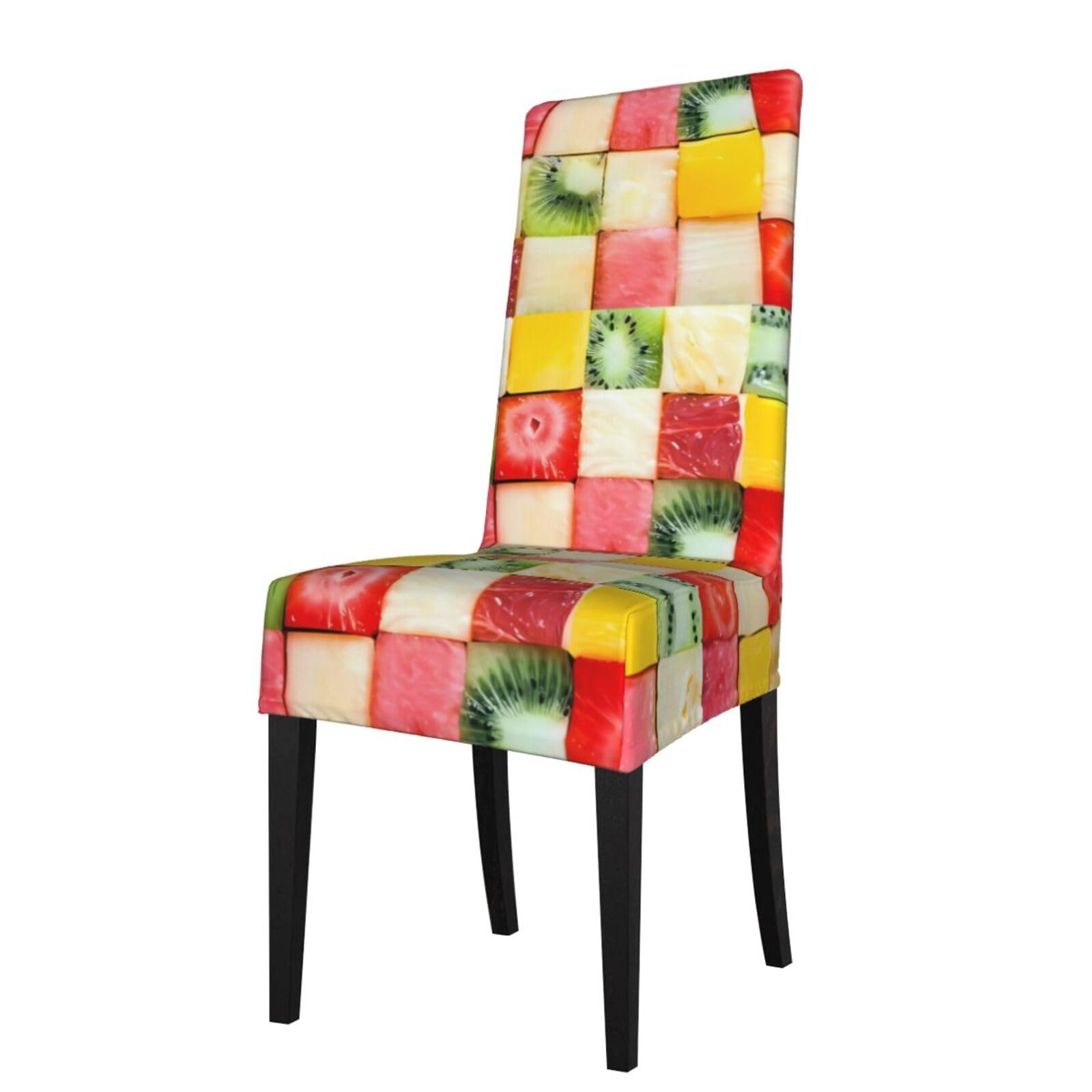 YYHWHJDE Kiwi Watermelon Prints Protection Cover for Dining Chair – Stretchable Slipcovers for a Refreshing Dining Room Makeover