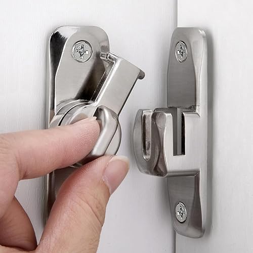 Miniatura 3 de Cerradura de puerta de granero de 90180 grados, cierre de cerradura de puerta de ángulo recto de aleación de zinc, herrajes para puertas abatibles,