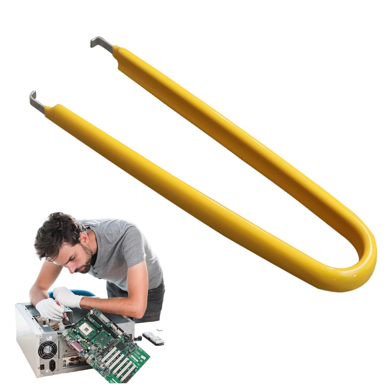 Pinze a clip antistatiche - Strumento di estrazione trucioli, estrattore a forma di U per chip IC, strumento di rimozione in acciaio inossidabile per chip IC, blocchi integrati e pinze a clip