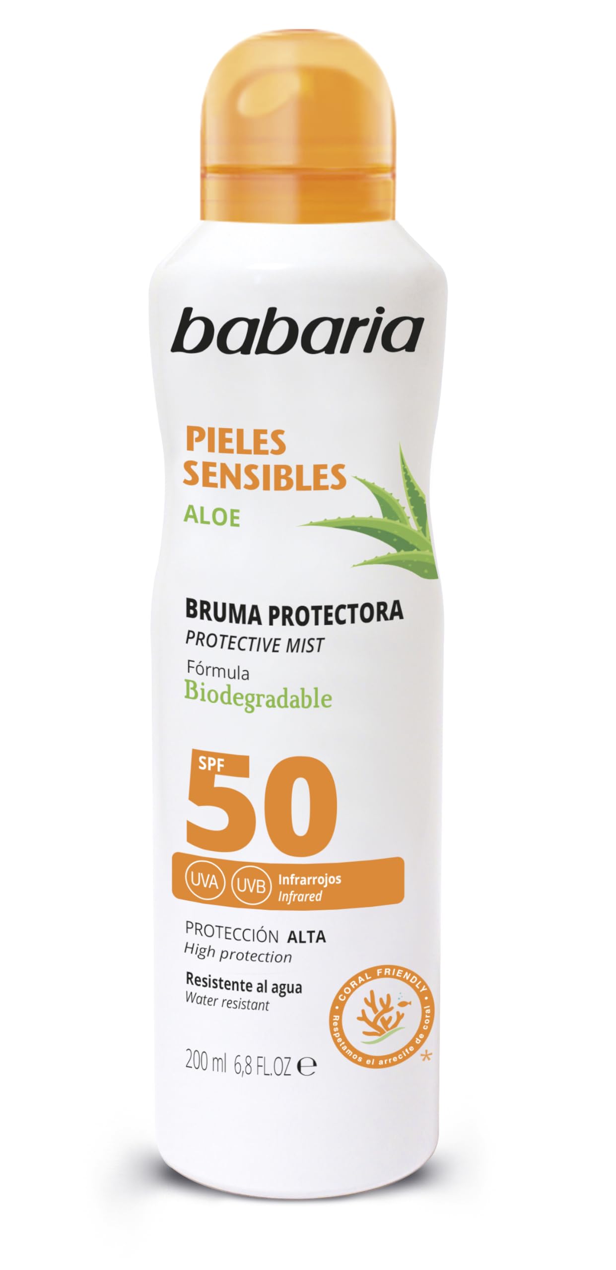 Babaria 1060330 Bruma Protector Solar Sensibles F-50 200 Ml For Adults, Made For Everyday Use, 200 Ml