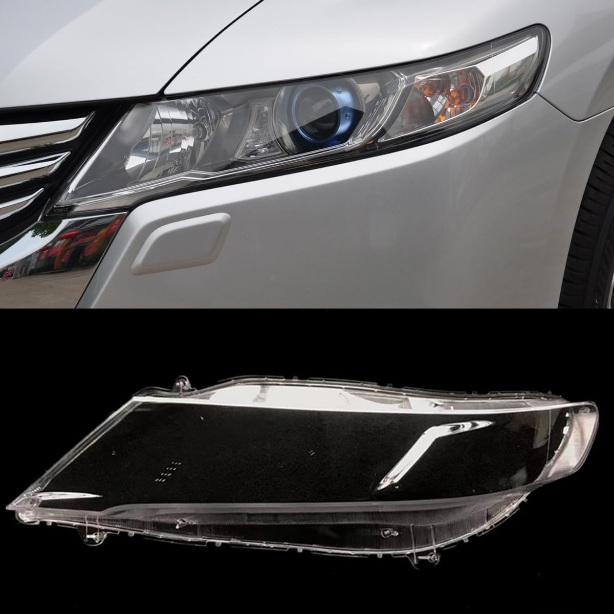 Transparent Automotive Headlight Covers Shell,Car Headlight Lens Cover Shell,Auto Headlamp Shell,for Odyssey 2009-2014,Right