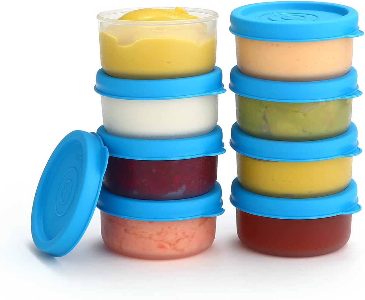 Condiment Cups Containers with Lids 8 pk. 1.3 oz.Salad