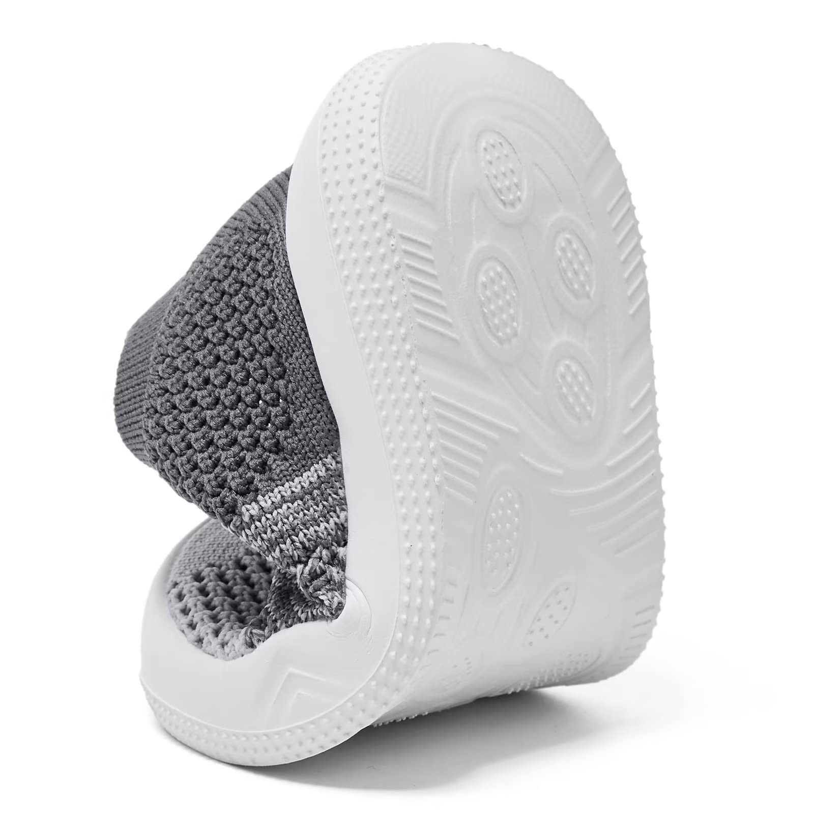 Eashi Zapatos antideslizantes para niños y niñas, transpirables, cálidos, elásticos, con suela viscoelástica, para proteger los dedos de los pies, tenis para exteriores