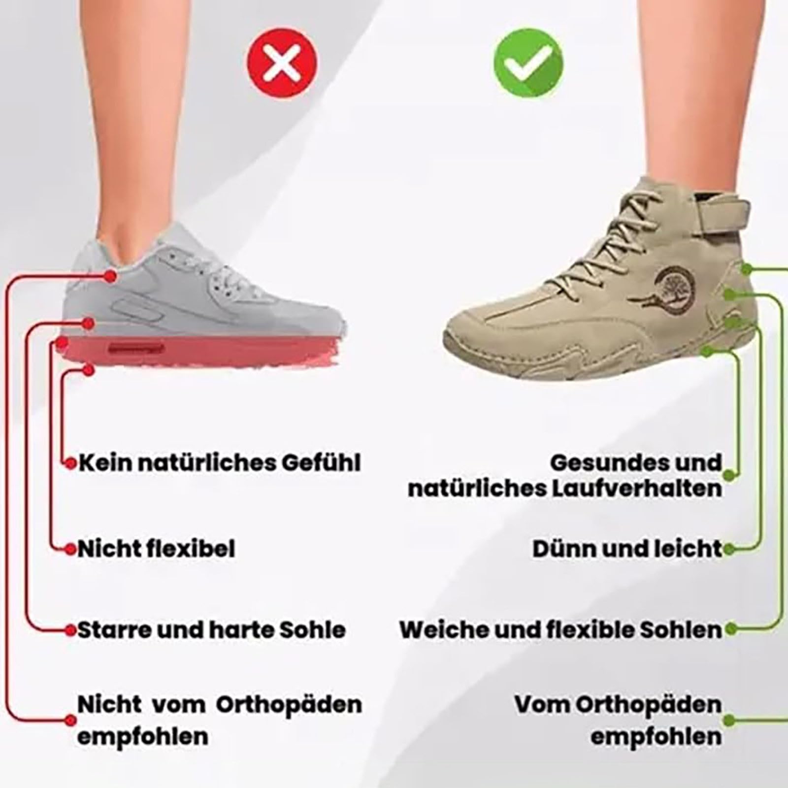 FeelFree - Ergonomische,Bergexperten Schuhe,Winter BarfußSchuhe Winter Barfußschuhe Damen Barefoot Shoes Men Wanderschuhe Damen Barfußschuhe Leder Running