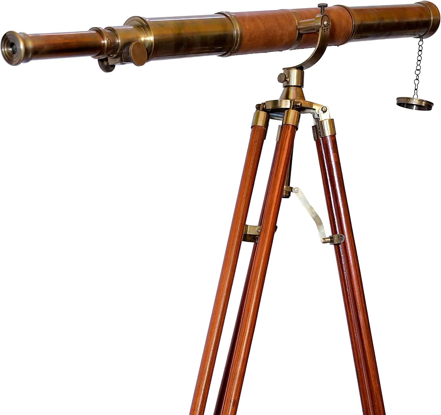 U.S. Navy Griffith Antique Tripod Telescope Single Barrel Nautical Decorative (Single Barrel Tube (Height:65 Inches)) - Navirock