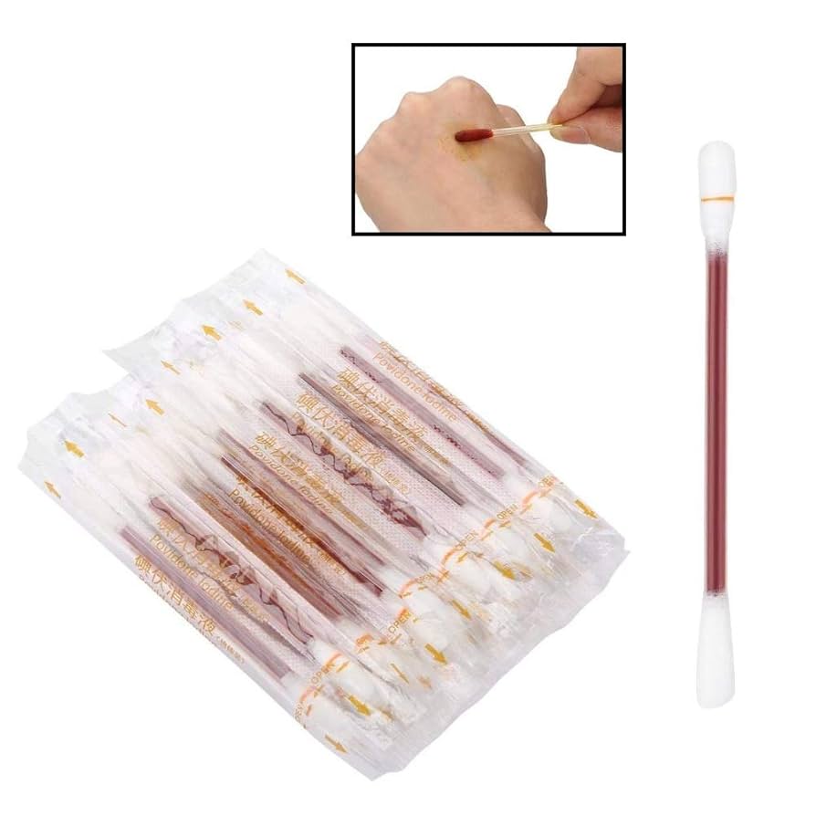 100 Pieces Disposable Medical Cotton Stick Disinfected Baby Emergency Cotton Swab Climbing Aid First Aid Kit