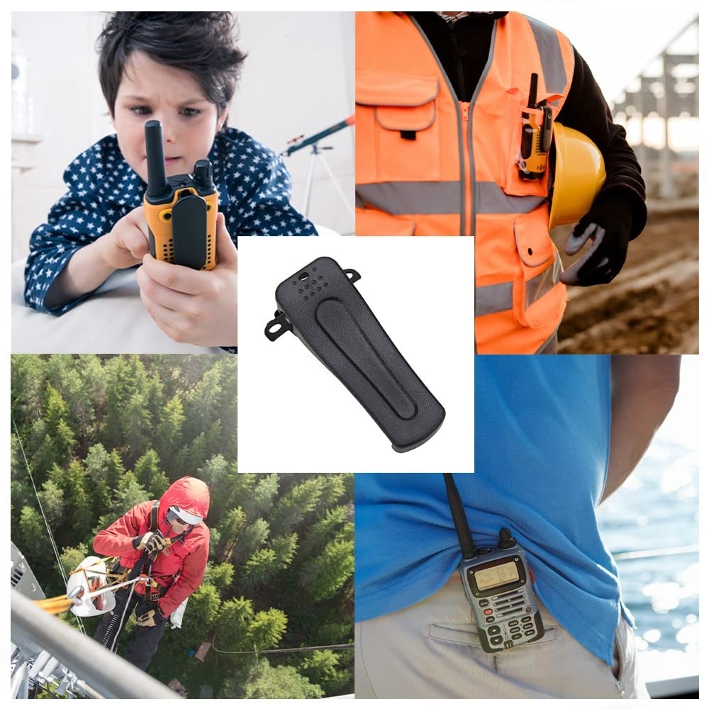 DONGKER Clip Cintura,10 Pezzi Morsetto Cinture in PVC Walkie Talkie Clip W/20 Vite per Radio Bidirezionale