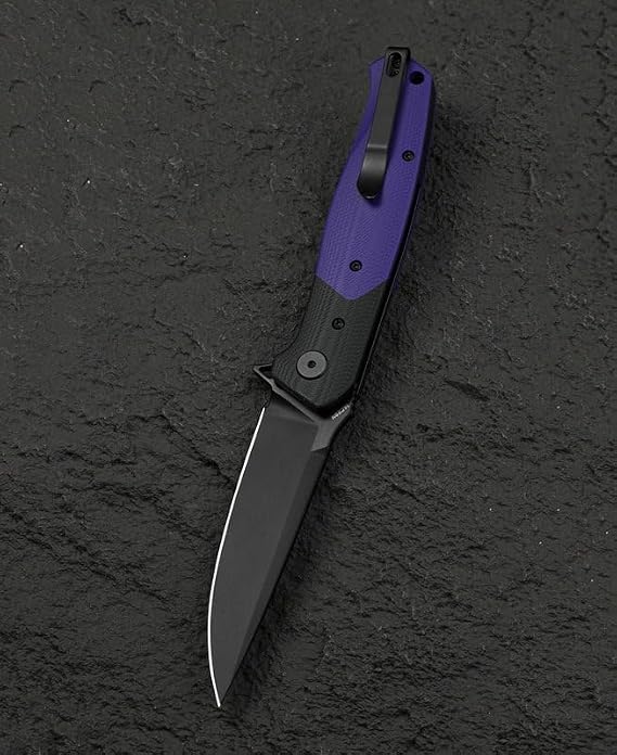 Bestech Knives BTKG62C: Swordfish Button Lock Purple
