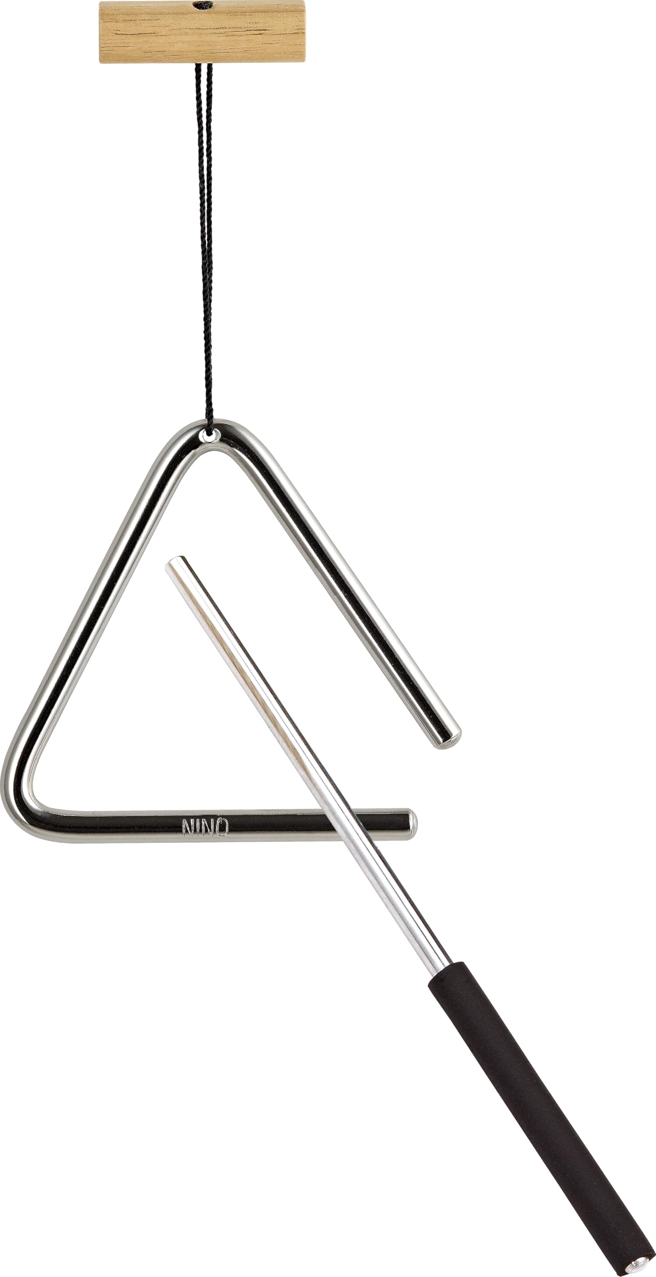 Nino Percussion NINO550 - Triángulo de acero, color plateado