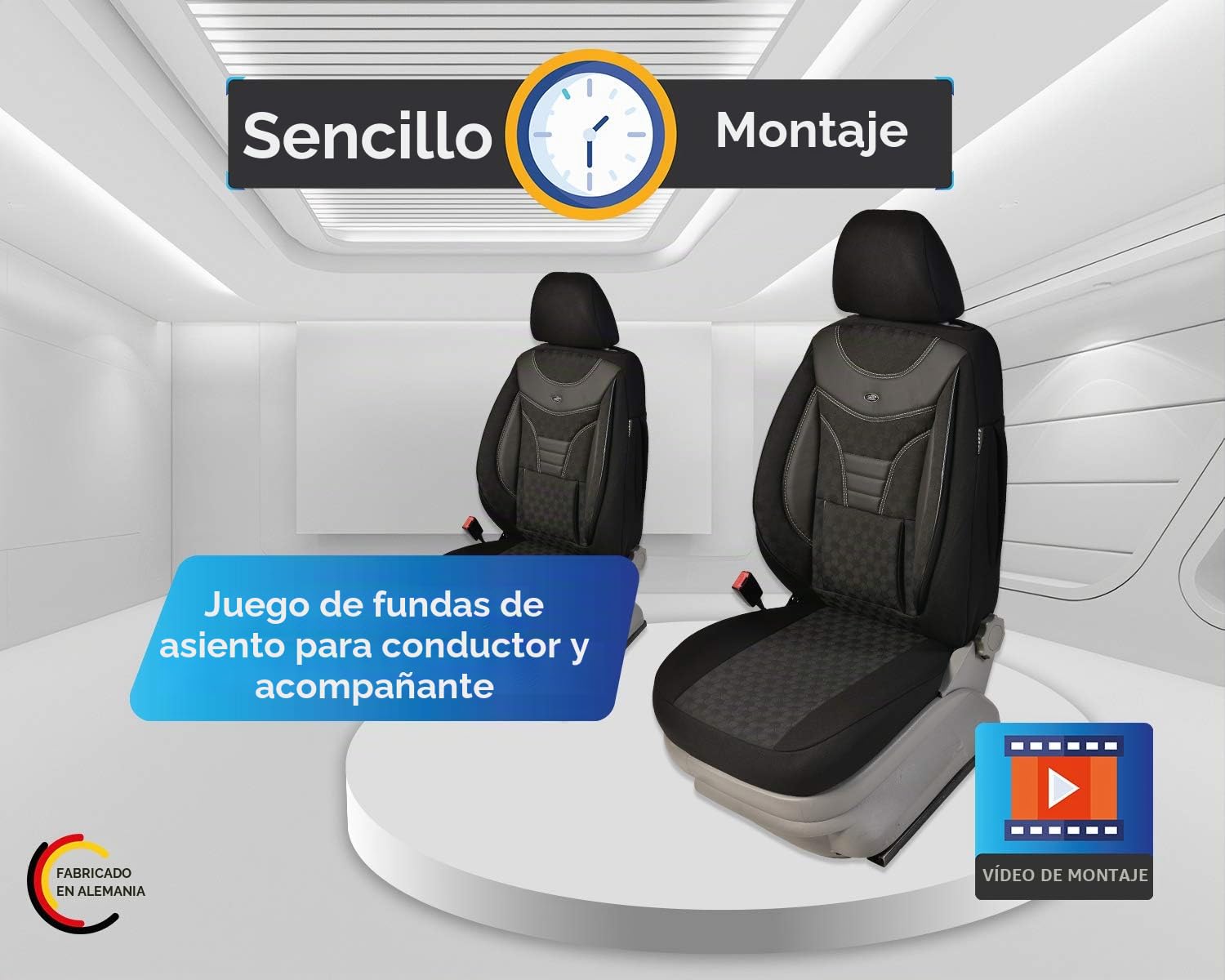 Bremer SITZBEZÜGE Fundas de Asiento a Medida para Mercedes Vito V Clase W447 910
