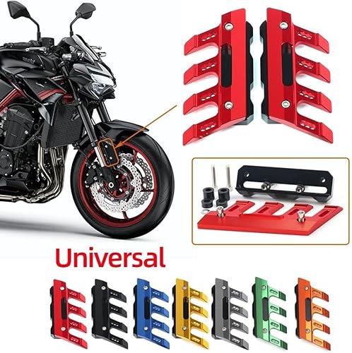 Miniatura 2 de ERUKEI Para Kawasaki Z125 Z250 Z300 Z750 Z800 Z900 Z1000 Z1000SX motocicleta guardabarros protector de horquilla delantera bloque protector de