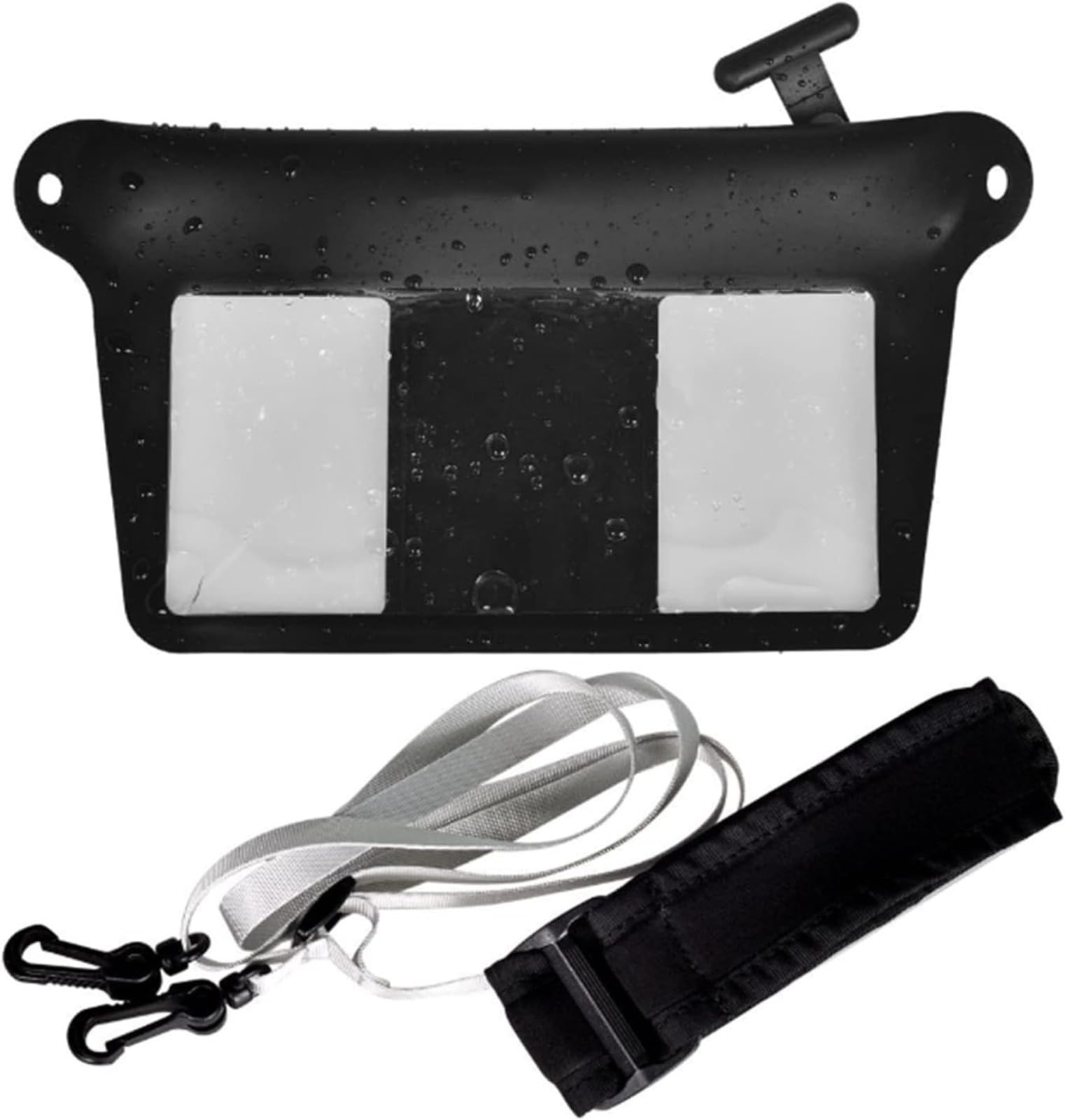 Funda impermeable para teléfono, flotante de doble ventana, sensible al tacto, bolsa impermeable para teléfono con brazalete ajustable y cordón para playa, natación, kayak y deportes acuáticos, color