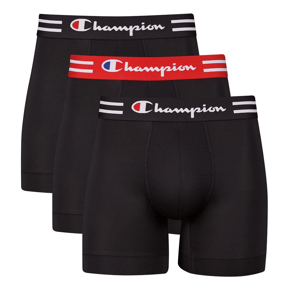 Champion Mens Cotton Stretch Boxer BriefBoxer Briefs