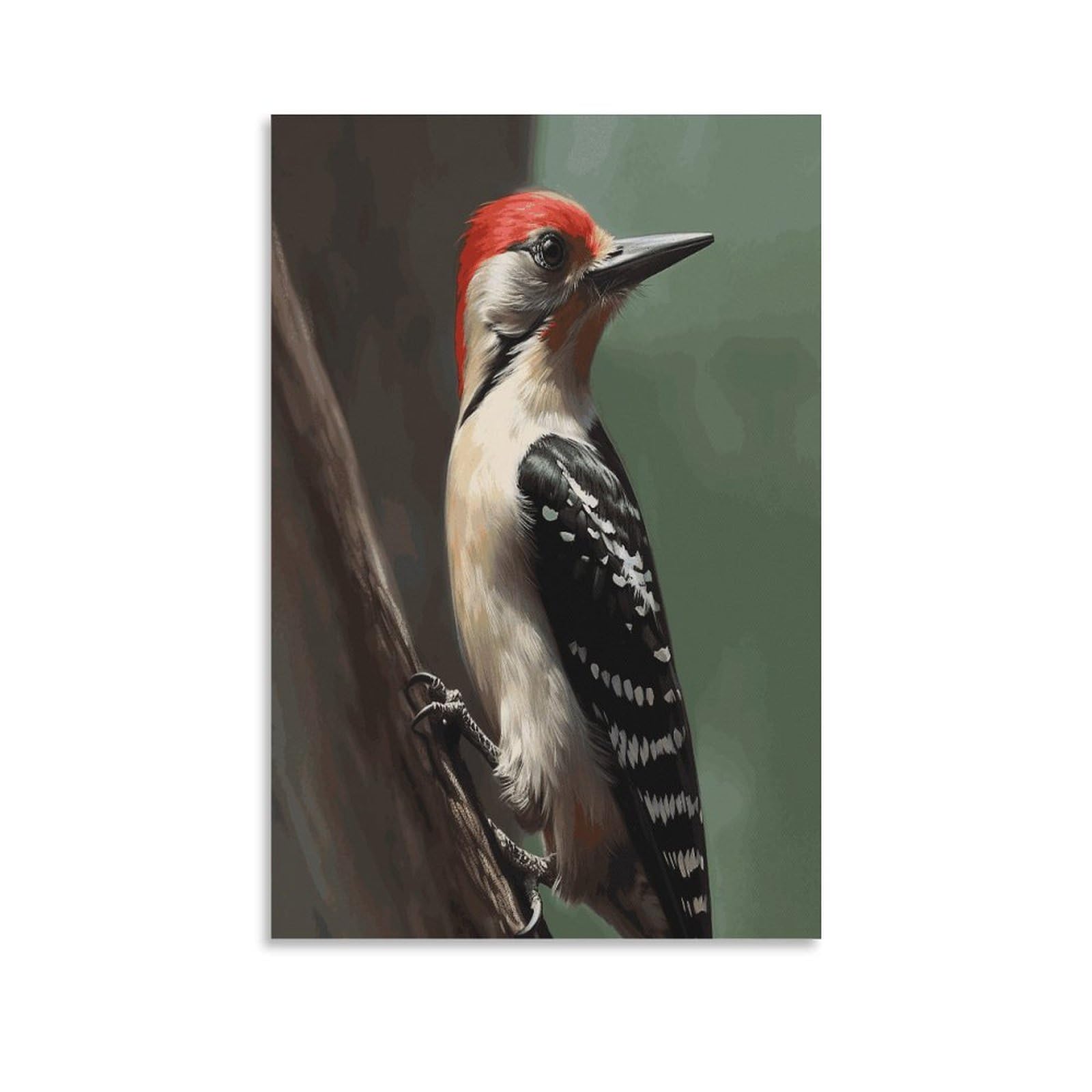 LDGSUPH Woodpecker Canvas Wall Art Prints Hangable Decor Painting for Wall Prints Painting Artwork Modern Decorative Artwork Ready to Hang Wall Pictures for Home Decor 20x30inch(50x75cm)