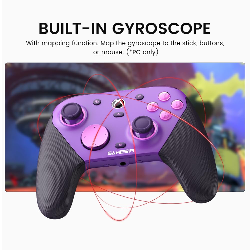 GameSir G7 Pro Mando Xbox Cable/PC Inalámbrico, TMR, 1000Hz, Morado