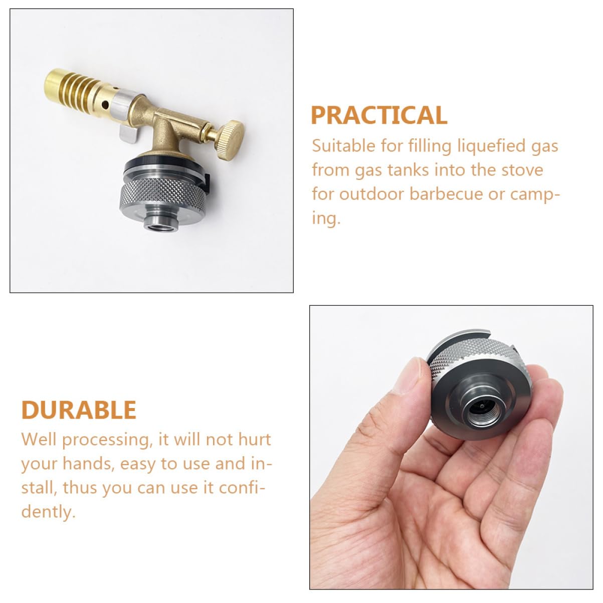 BESTonZON Outdoor Stove Converter Propane Tank Adapter Camping Cooking Sturdy Durable Design