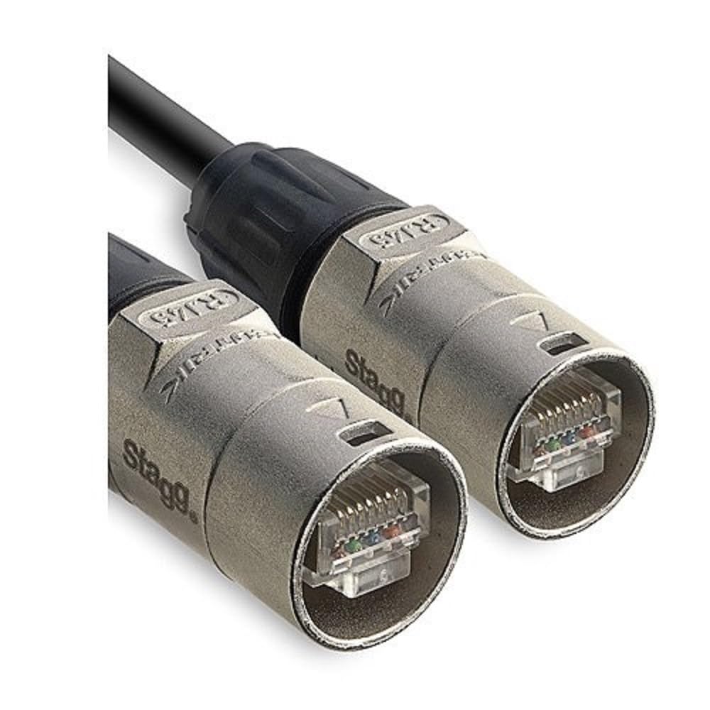 Stagg 25021554 XCC50ECRL 8MC-C6 SFTP RL 160F EtherCon Kabelrolle (50 m)